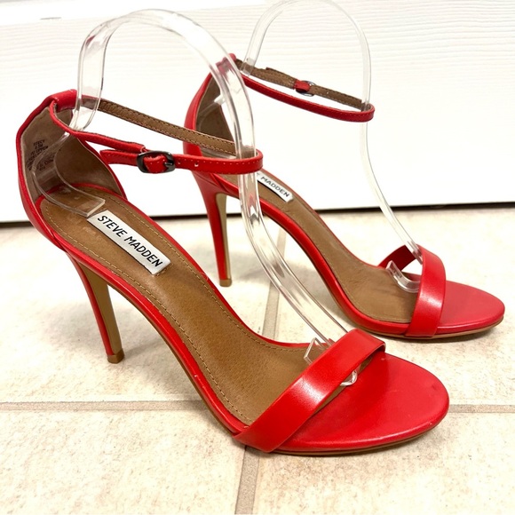 STEVE MADDEN Stecy two-piece ankle trap sandals  heels feminine holidays 9.5M - Picture 1 of 10